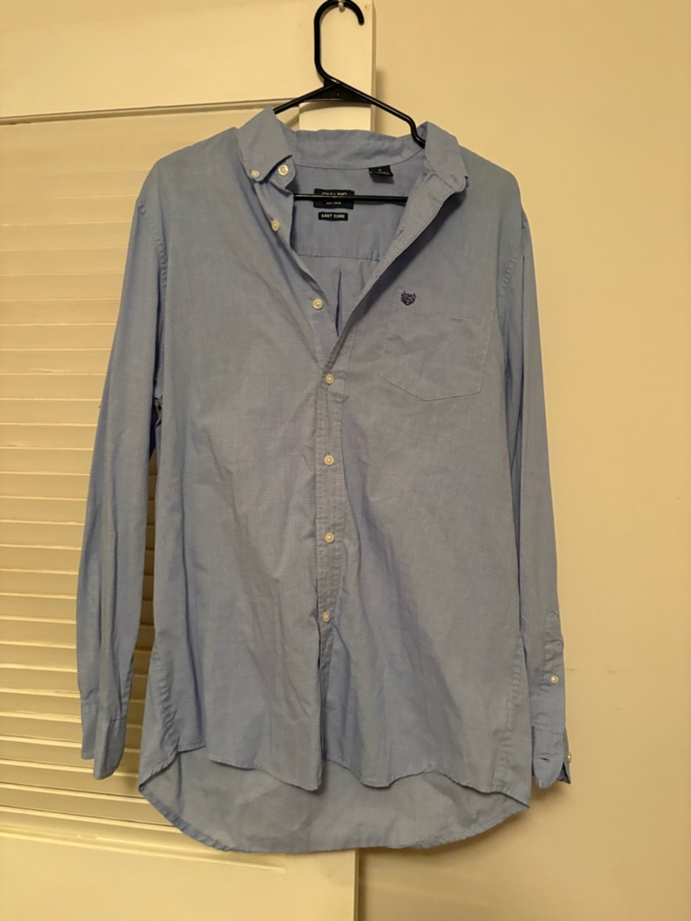 Chaps Light Blue Men's Button-Down Dress Shirt